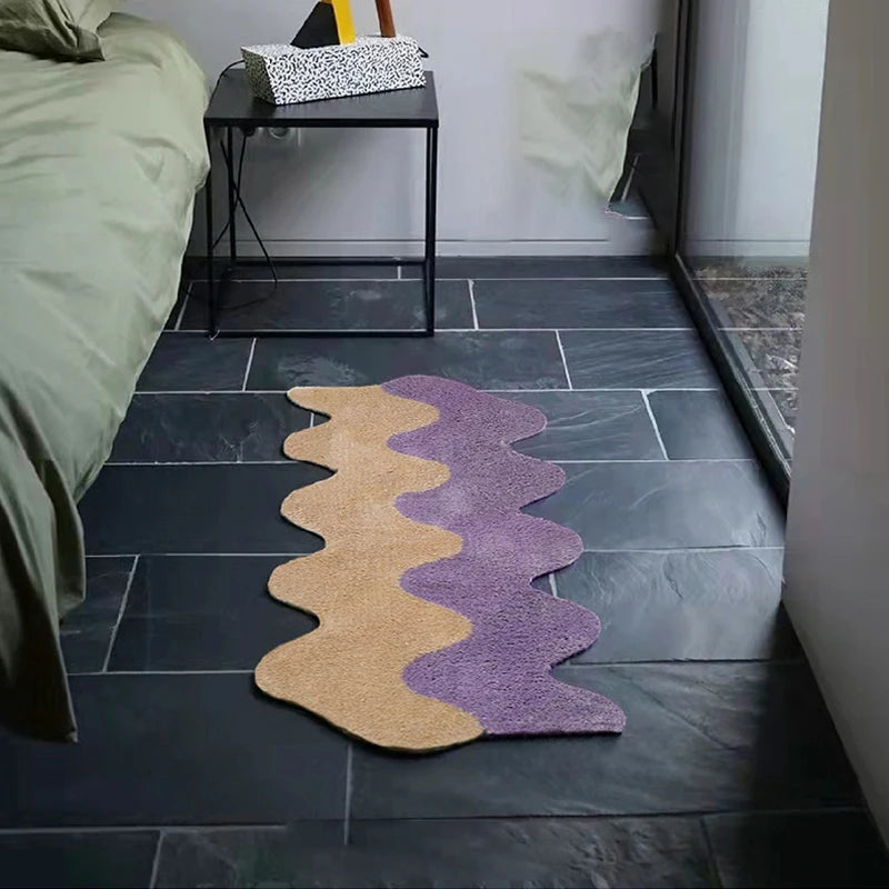 Alfombra larga Irregular y esponjosa para habitación, mesita de noche, alfombra antideslizante para baño, alfombra de entrada, tapetes para puerta de cocina