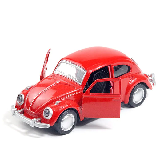 Modèle de voiture coccinelle en alliage, force d'ouverture de porte de voiture vintage, jouet pour enfants, décoration de gâteau de voiture, accessoires de transport de voiture