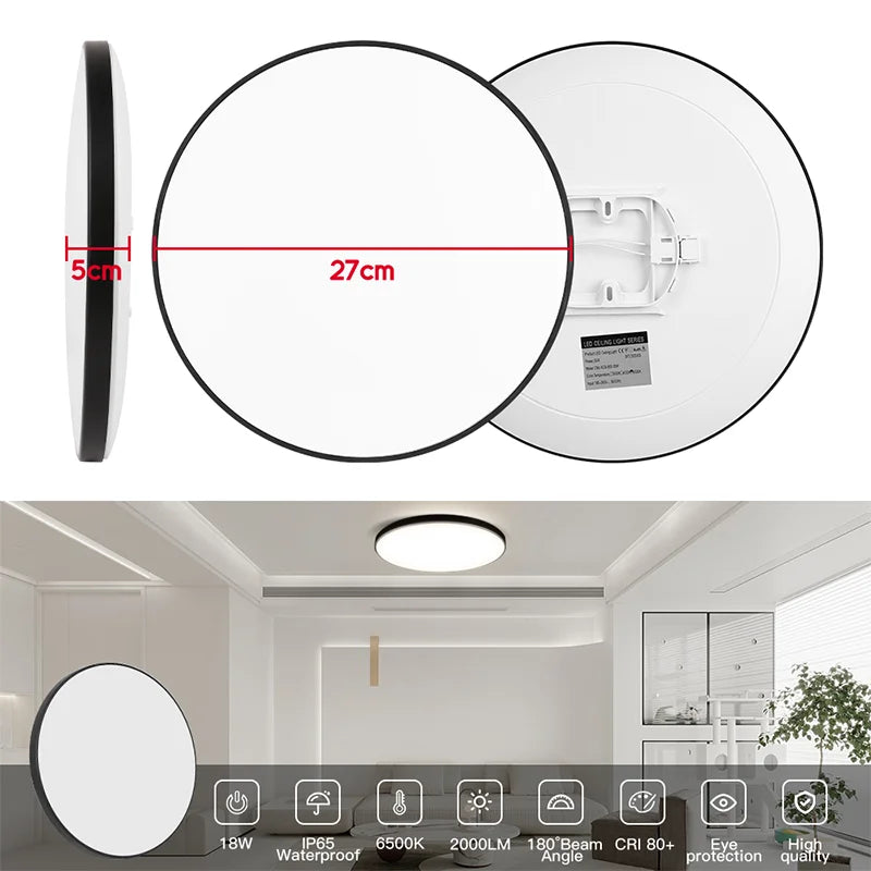 Luz de techo Led moderna CA 110V-220V lámpara de techo 18W 30W 40W para sala de estar dormitorio iluminación de cocina