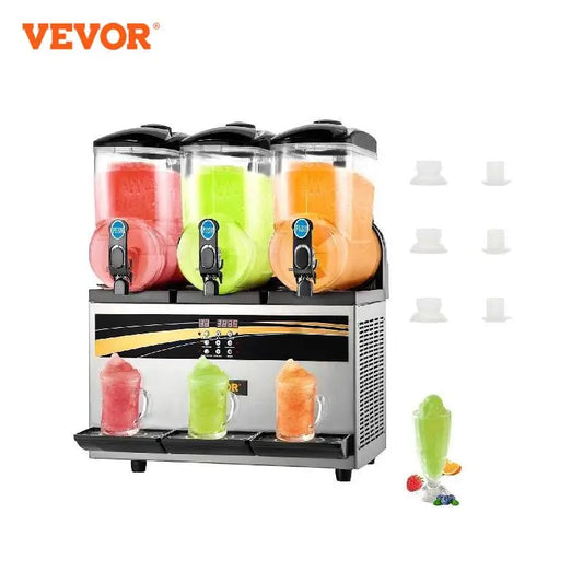 VEVOR-máquina de granizados de 45L, Panel de Control LED inteligente, dispensador de bebidas, exprimidor, granizadora de bebidas, batidora para uso comercial