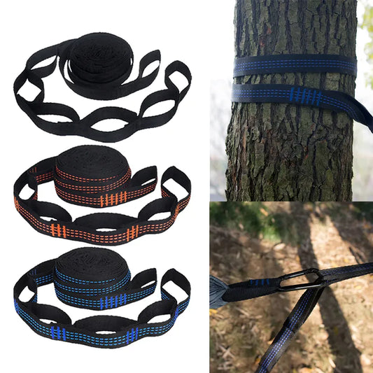 2Pcs High Bearing Capacity Hammock Straps 600lbs Breaking Strength Polyester Hammock Belt Rope With Ring Buckle