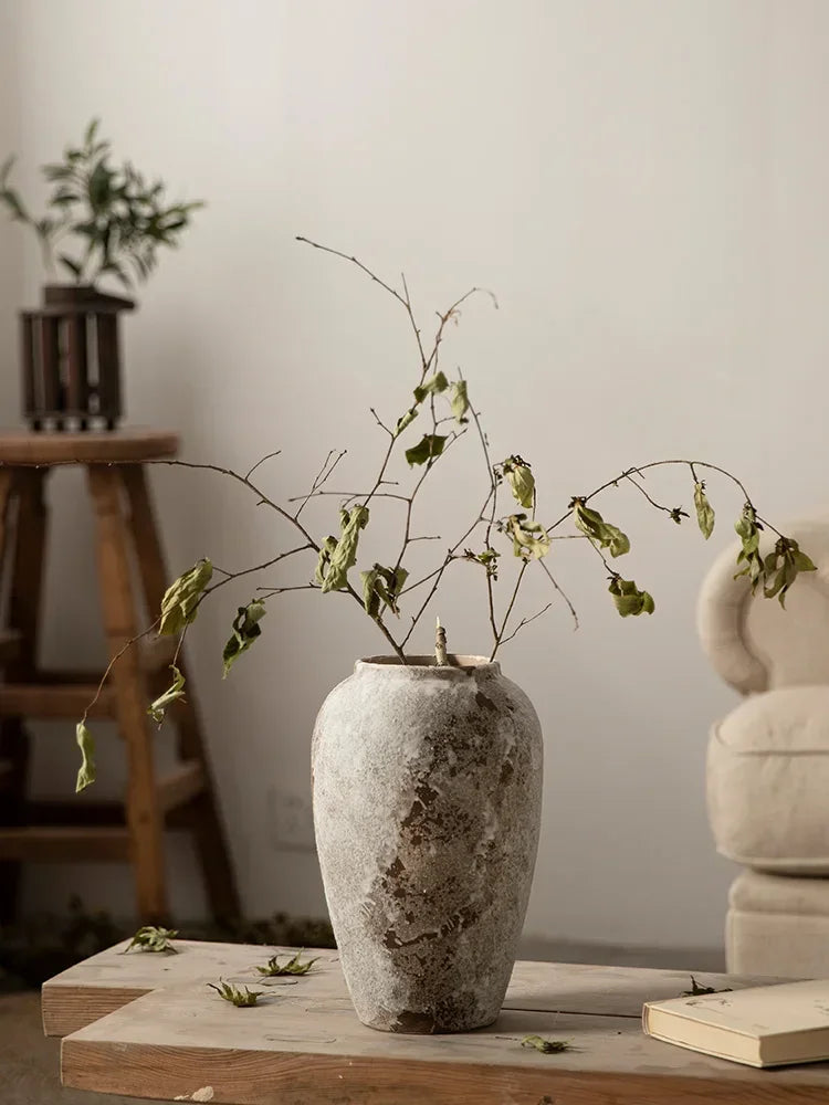 Vase en céramique de Culture d'eau, ornements décoratifs rétro chiné de nouveau Style chinois, Arrangement floral