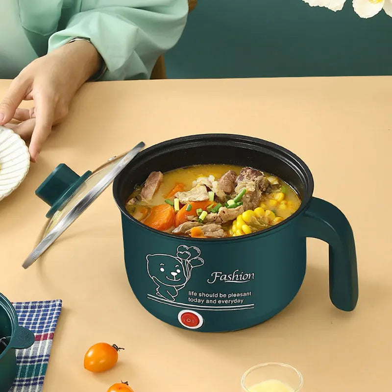 Multicooker eléctrico de 1,8l, ollas antiadherentes de una/doble capa, máquina de cocina multifunción para dormitorio doméstico