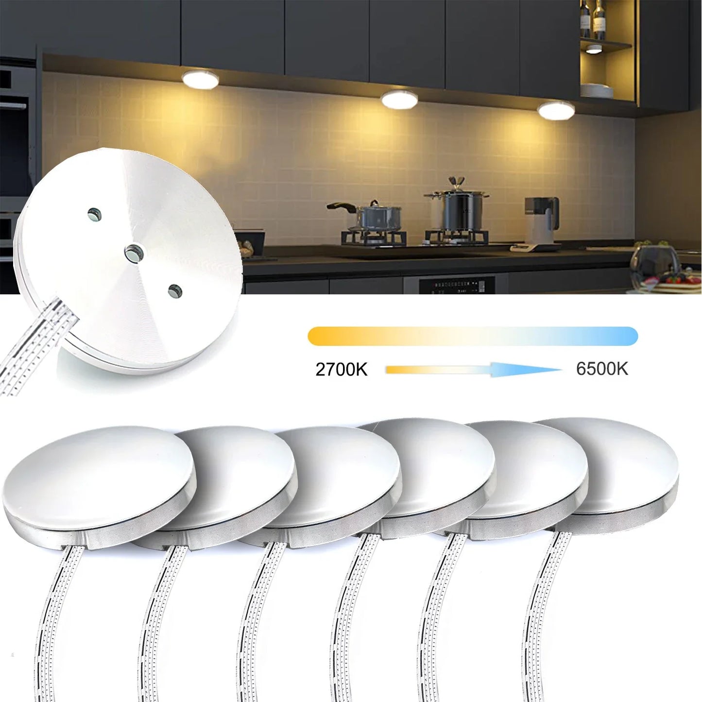 Kit d'éclairage sous-meuble en aluminium, contrôle Wifi tuya RGB LED, gradation, comptoir de cuisine, meubles, Kit d'éclairage pour Alexa Google Home