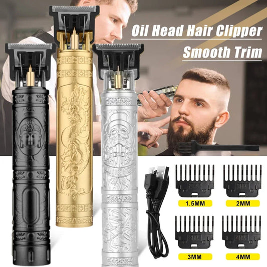 Tondeuse à cheveux électrique sans fil Vintage T9 pour hommes, rasoir professionnel, briquet à barbe, nouveauté 2023