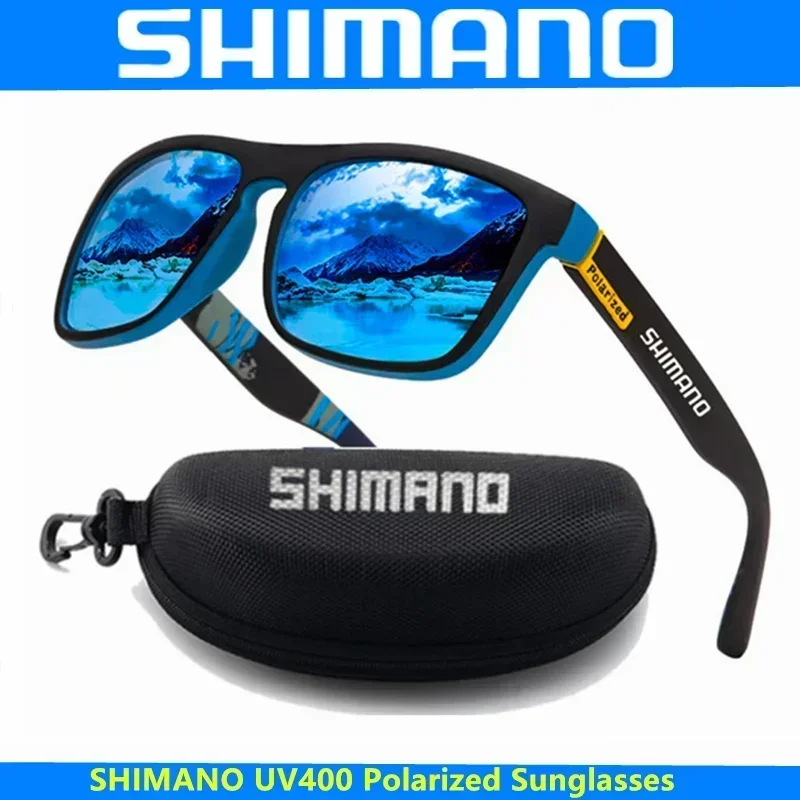 Shimano lunettes de soleil polarisées Protection UV400 pour hommes et femmes chasse en plein air pêche conduite lunettes de soleil vélo boîte en option