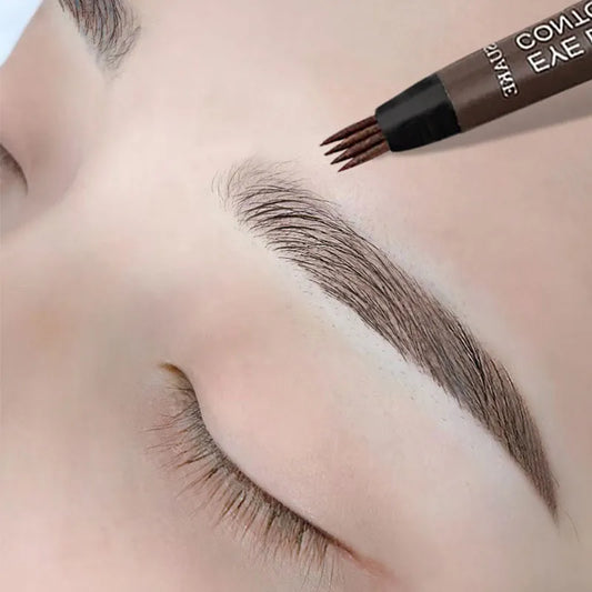 Crayon à sourcils 4 points Maquillajes Para Mujer stylo à sourcils liquide imperméable maquillage longue durée cosmétique Microblade crayon à sourcils