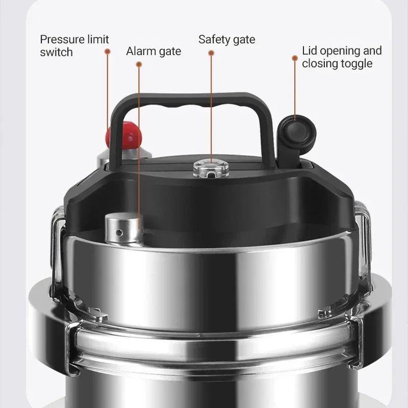 1.6L/2L Pressure Cooker Outdoor Camping Portable Micro Pressure Cooker Household 304 Stainless Steel 5-minute Quick Cooking Pot