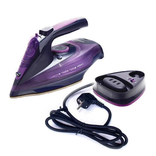 Home wireless Handheld Steam Iron for Clothes, With Non-Stick Soleplate - 2000W Clothes Iron With Adjustable Thermostat Control