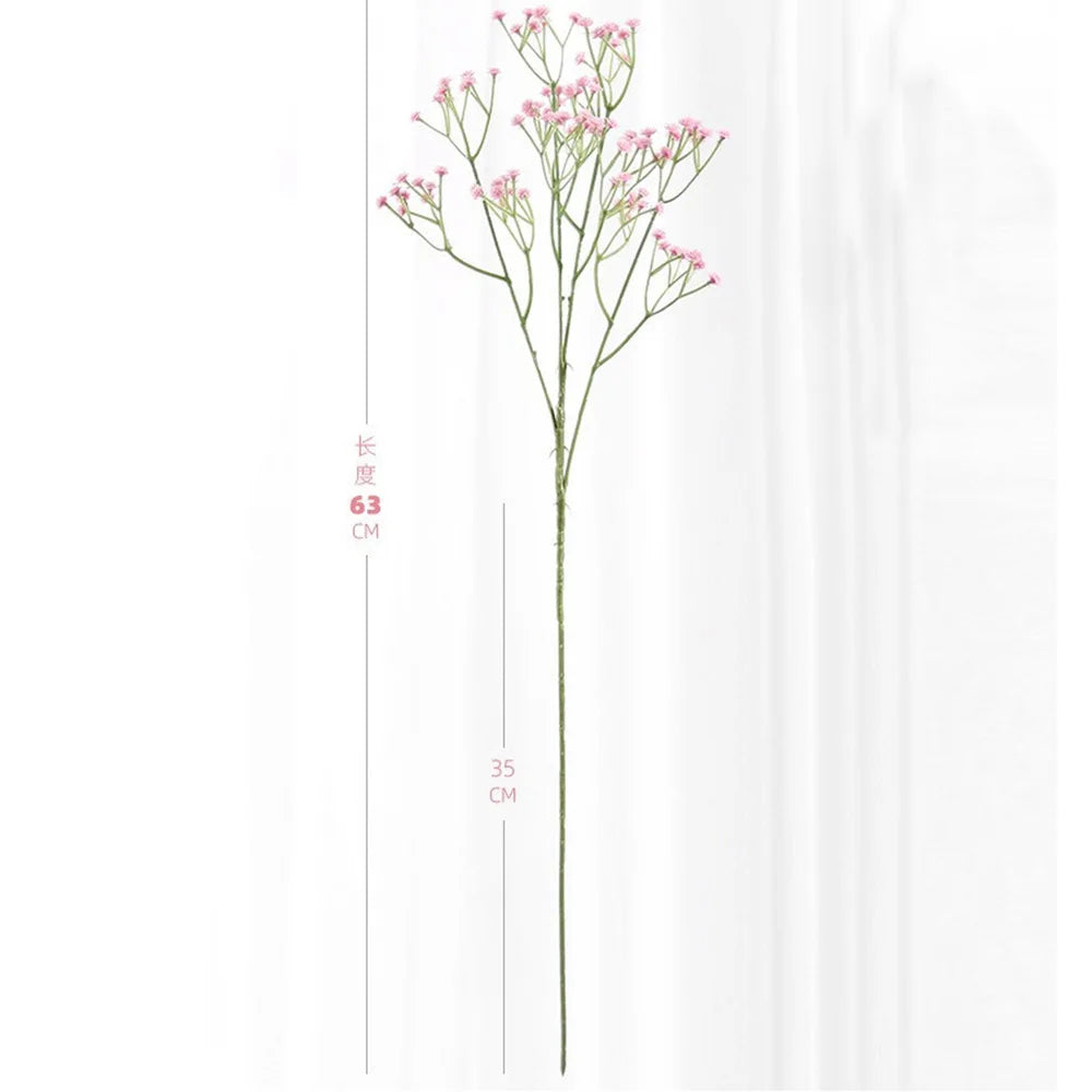 108 têtes 63 cm bébés souffle fleurs artificielles en plastique gypsophile bricolage Bouquets floraux pour la décoration de la maison de fête de mariage à la main