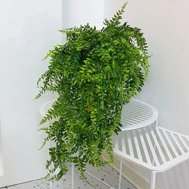 90cm Persian fern Leaves Vines Home Room Decor Hanging Artificial Plant Plastic Leaf Grass Wedding Party Wall Balcony Decoration