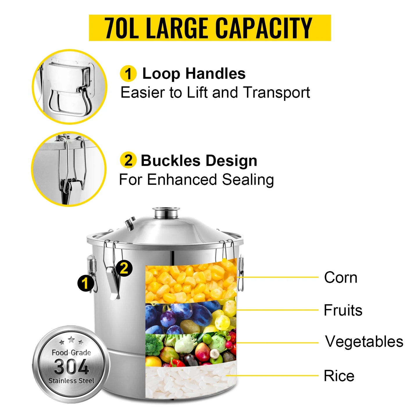 VEVOR 20L 30L 50L 70L máquina destiladora de Alcohol equipo de elaboración de cerveza DIY aparato dispensador de alcohol ilegal de vino Kit de electrodomésticos