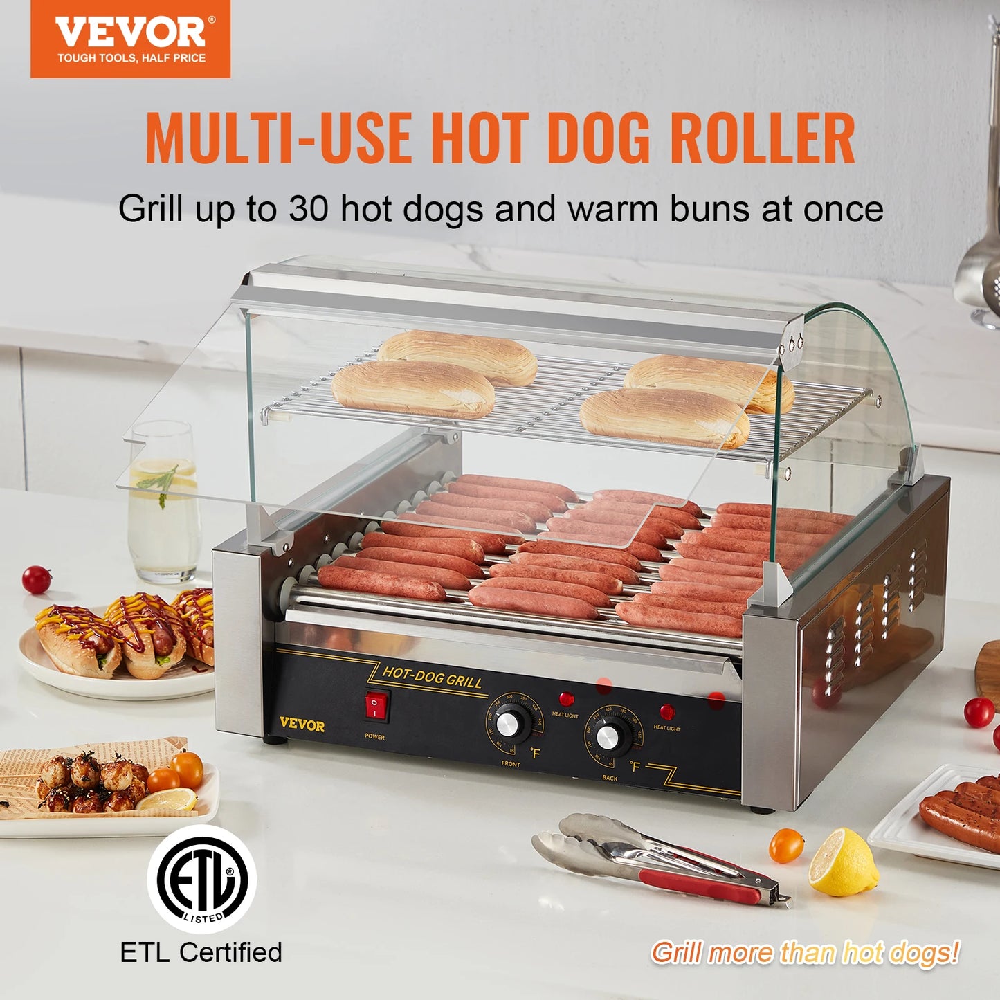 VEVOR 5/7/11 tiges Commercial Hot Dog rouleau électrique saucisse fabricant Barbecue gril Machine pour Camping fête appareil ménager 110V