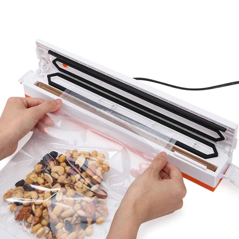 Vacuum Sealer Machine Handheld 220V Home Kitchen Professional Food Packaging Machine Household Film Sealer With 10PCS Bags