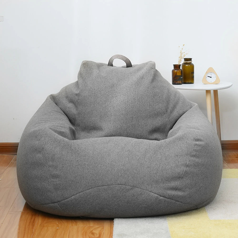 Housse de canapé paresseux avec trois poches latérales, housse de chaise sans remplissage, housse de sac de siège paresseux, Pouf de canapé, Tatami, pouf de salon