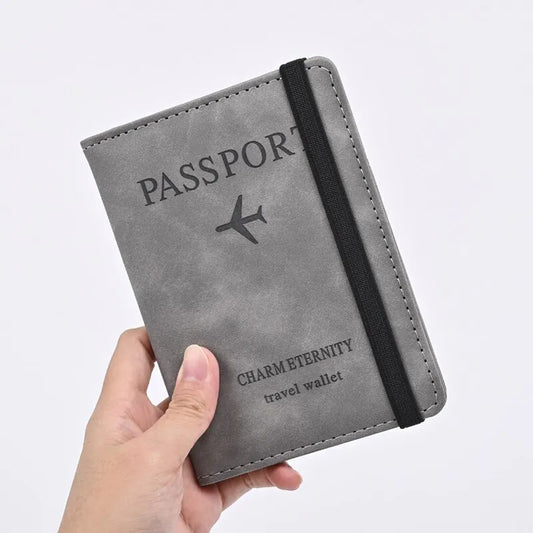 Portefeuille en cuir PU pour hommes, porte-passeport de voyage, porte-cartes, accessoires de voyage, porte-passeport à main, porte-cartes de visite