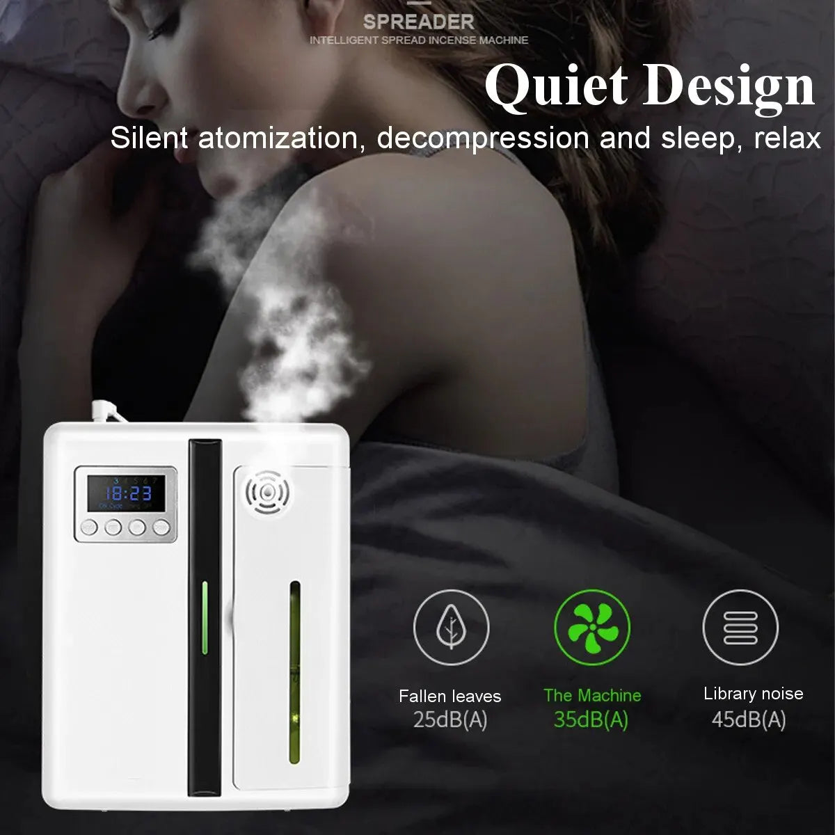 160ml Waterless Scent Diffuser Bluetooth Wall-Mounted Fragrance Machine Smart Scent Diffuser for Home