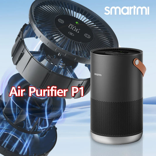 Smartmi Air Purifier P1 for Home, ZMKQJHQP11, CADR 250m³/h, Accurate Monitoring, Efficient Filtration, Remove Dust PM2.5 Pollen