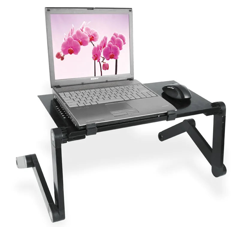 Cooling Fan Laptop desk Portable Adjustable Foldable Computer Desks Notebook Holder tv bed PC Lapdesk Table Stand With Mouse Pad