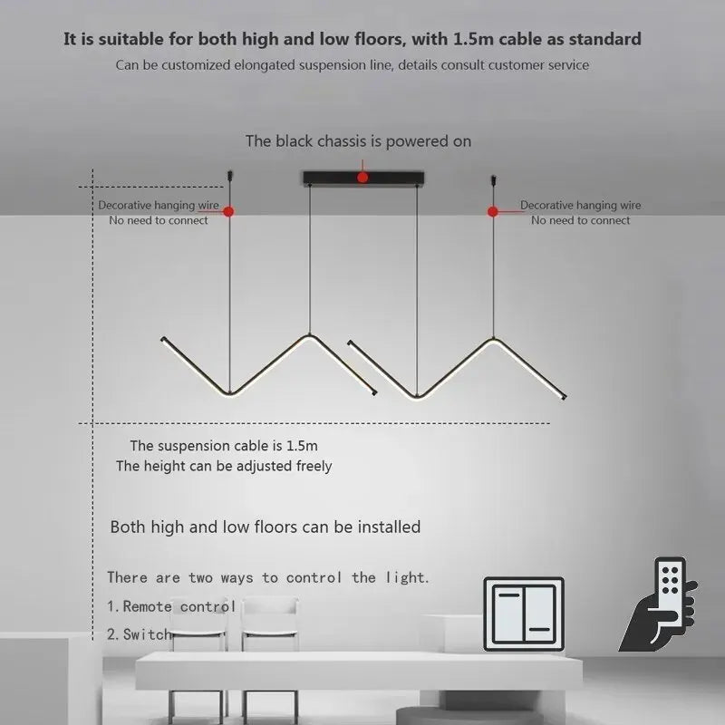 Lámpara colgante moderna para comedor, lámpara minimalista para dormitorio, comedor, cocina, Bar, restaurante, decoración del hogar, iluminación Led