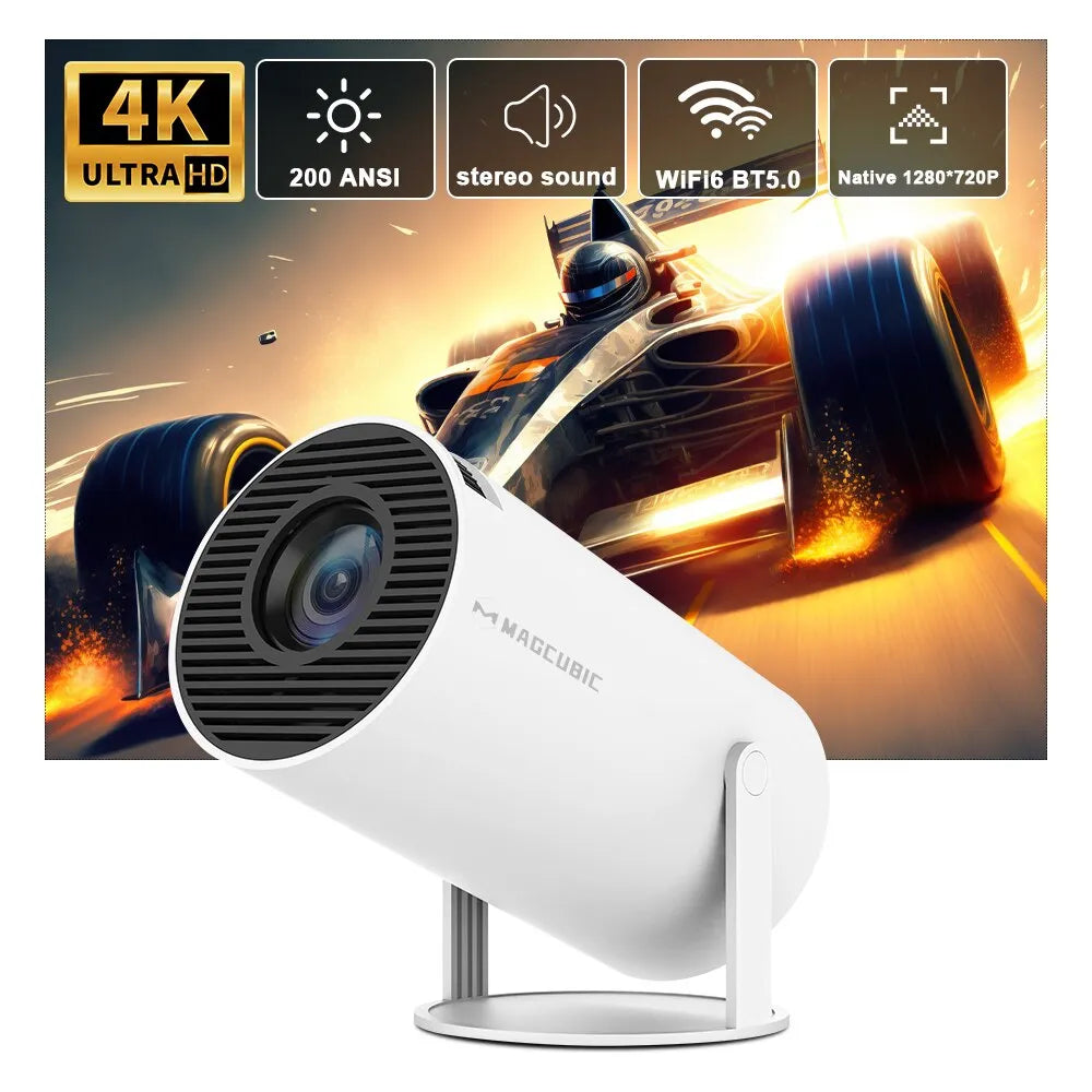 Proyector Magcubic Hy300 4K Android 11 Dual Wifi6 200 ANSI Allwinner H713 BT5.0 1080P 1280*720P proyector de cine en casa al aire libre