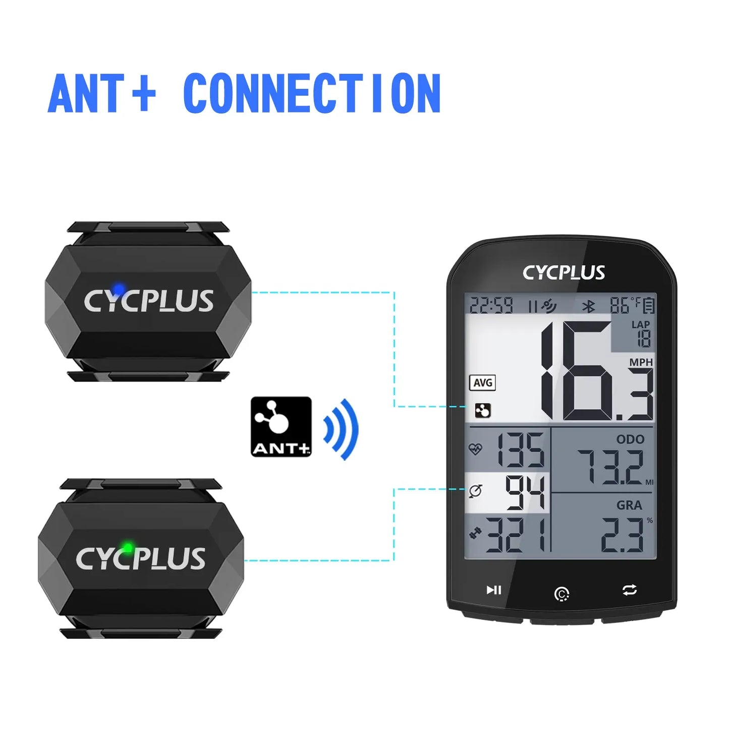 CYCPLUS-Sensor Dual de velocidad de cadencia, accesorios para bicicleta de ciclismo, velocímetro ANT + BLE 5,0 para ordenador de bicicleta XOSS Strava