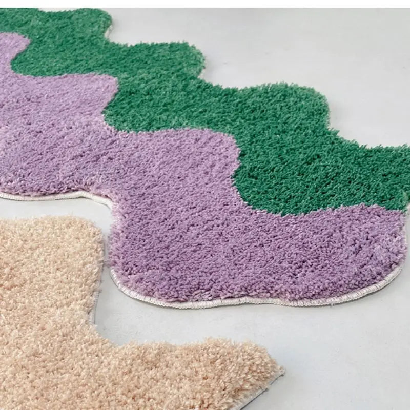 Alfombra larga Irregular y esponjosa para habitación, mesita de noche, alfombra antideslizante para baño, alfombra de entrada, tapetes para puerta de cocina