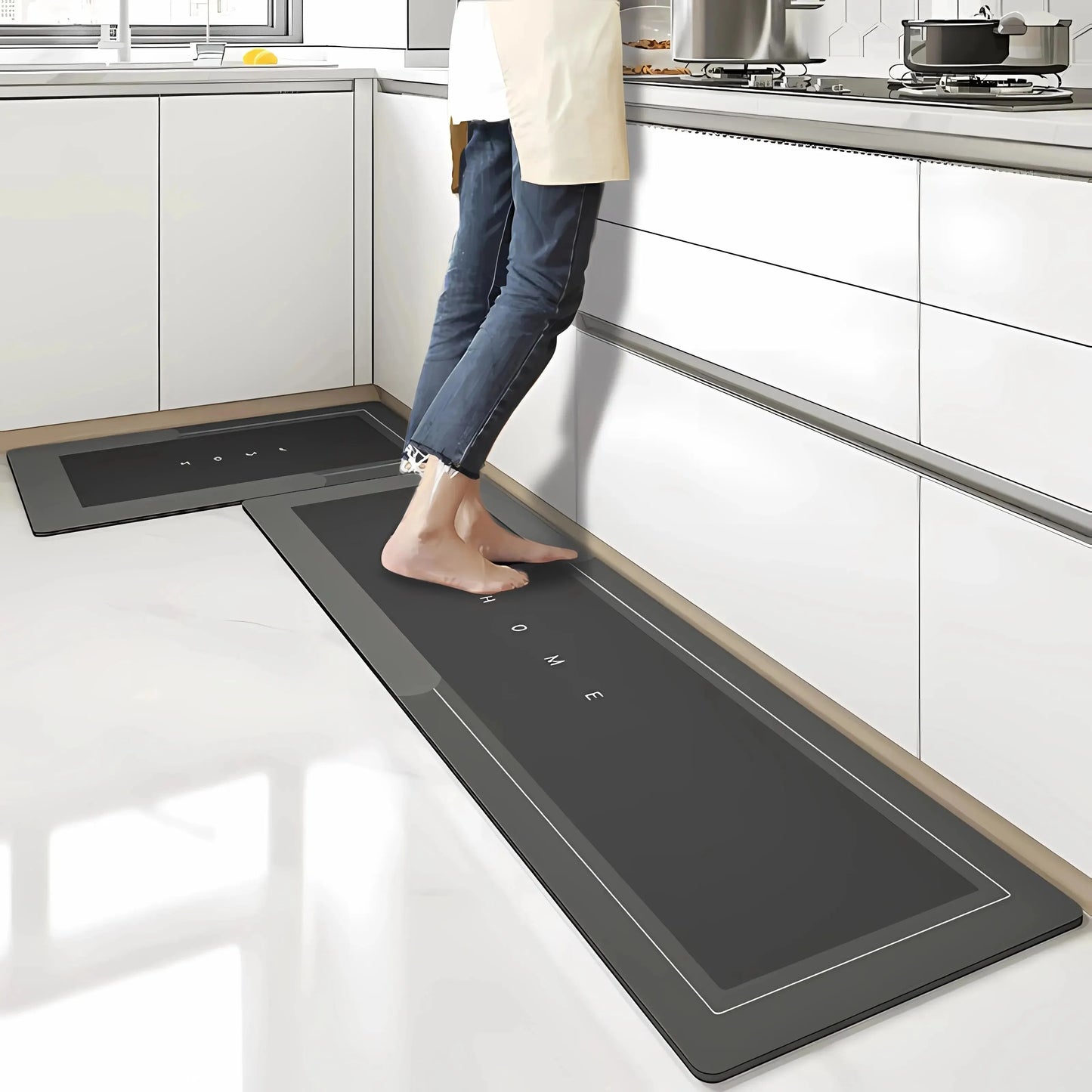 Tapis de sol de cuisine en boue de diatomée, antidérapant, absorbant l'huile, Anti-saleté, imperméable, sans lavage, essuyable pour la maison