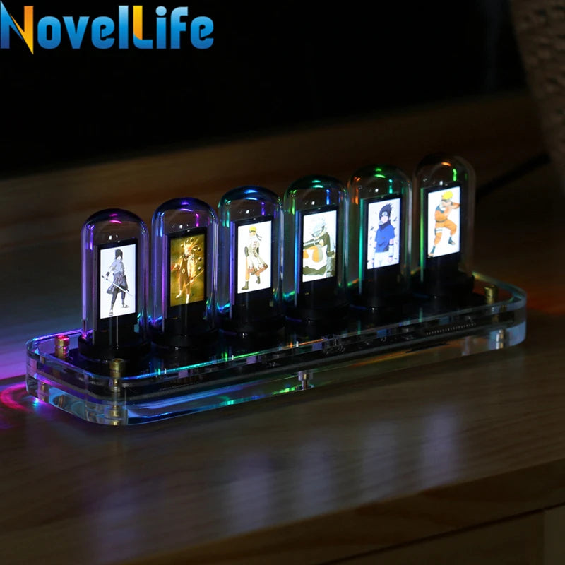 NovelLife Tube Clock Kit d'horloge à Tube Nixie Calendrier numérique Chronomètre 6 Bits LCD Affichage de l'heure Photo Décoration de Bureau créative Cadeaux