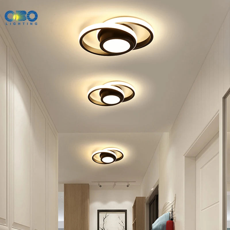 Plafonnier LED au design moderne, éclairage d'intérieur, luminaire décoratif de plafond, idéal pour un balcon, une chambre à coucher ou un couloir, 20/22/32/36W, 110/220V