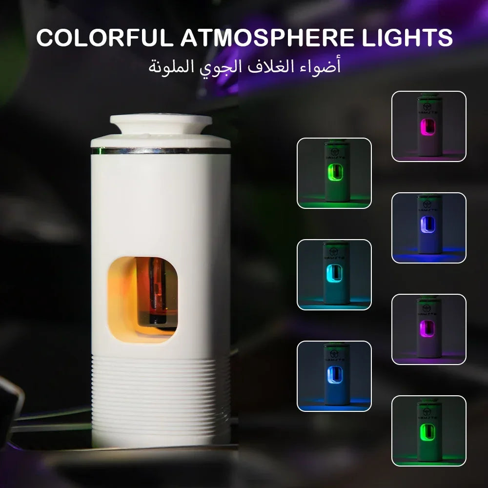 NAMSTE 1000mAh purificateur d'air de voiture USB charge 7 couleurs atmosphère lumière hôtel parfum diffuseur d'huile aromatique exquis coffret