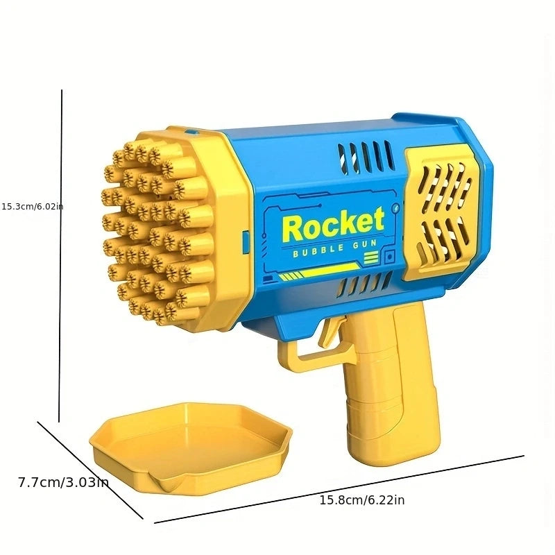 Machine à bulles lumineuses portable, 40 trous, entièrement automatique, jouets électriques pour enfants, sans batterie, sans bulles d'eau