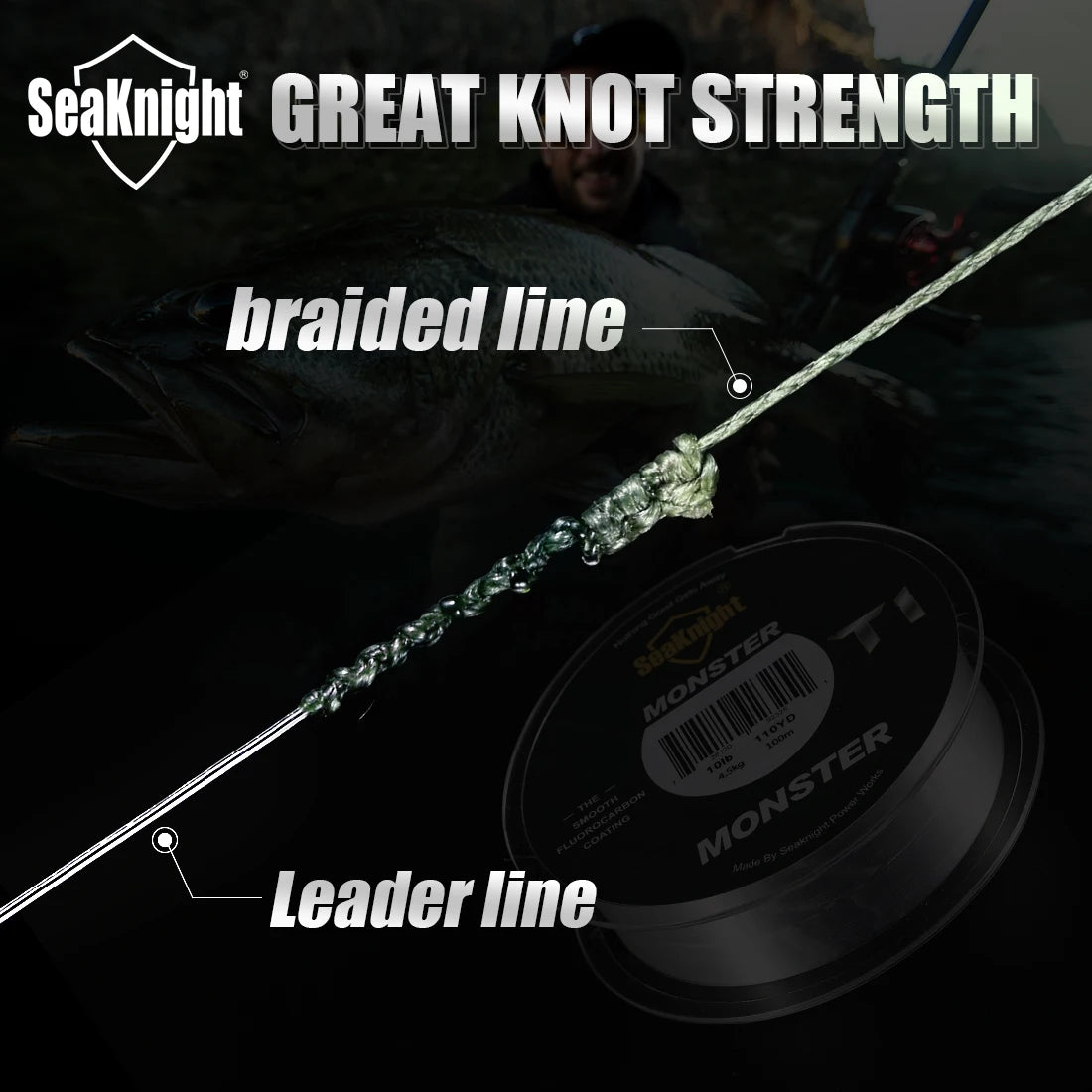 SeaKnight marque TriPoseidon série 4 brins 300 M PE ligne de pêche tressée 8-60LB ligne de pêche Multifilament pêche à la carpe lisse