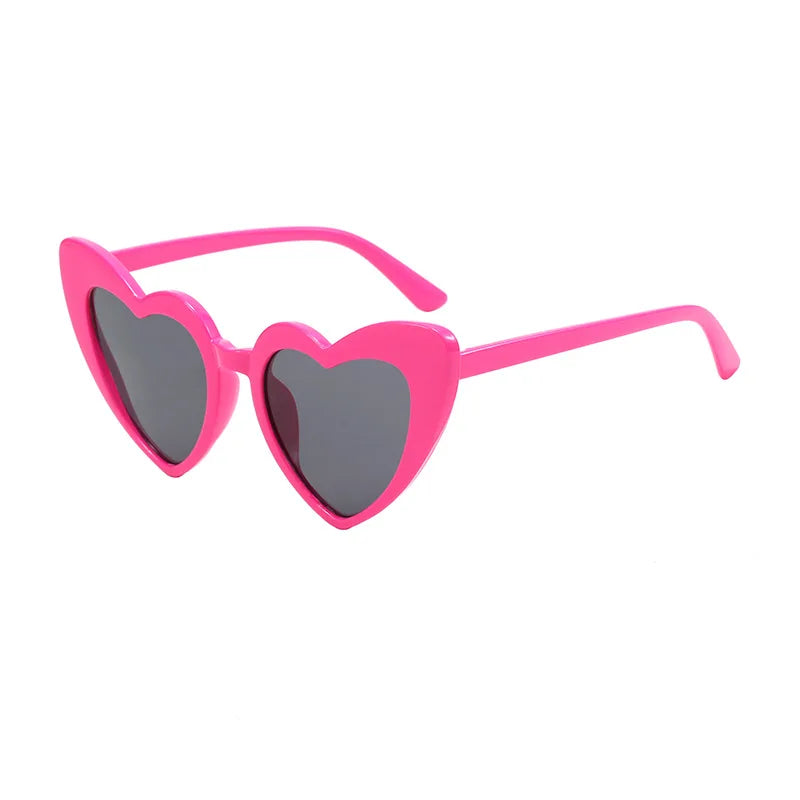 Gafas de sol en forma de corazón para mujer, gafas de sol Retro con forma de ojo de gato, decoración de compromiso de boda, compras, viajes, accesorios para fiestas