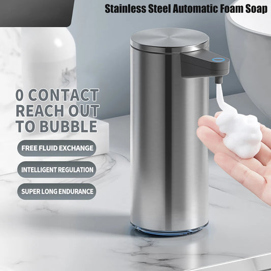 Automatic Foam Soap Dispenser Stainless Steel Electric Infrared Induction Foam Machine Liquid Dispenser Home Kitchen Bathroom