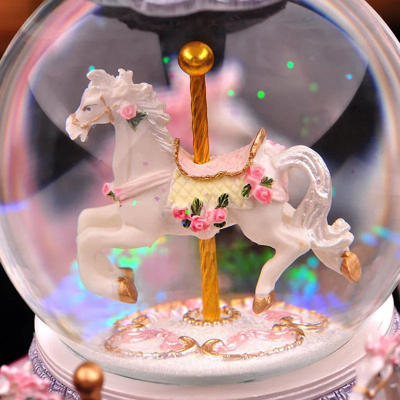 Merry-Go-Round Carousel Music Box Crystal Ball Festival & Birthday Gift Christmas Gift Valentine's gift