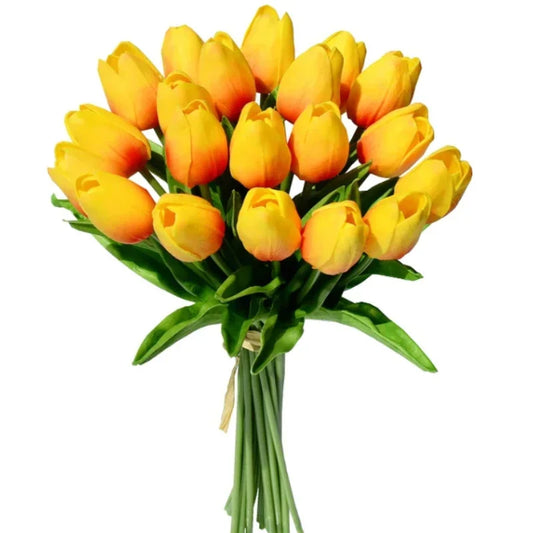 Bouquet de tulipes artificielles, 5/10 pièces, fausses fleurs en mousse PE, toucher réel, pour décoration de mariage, fleurs pour décoration de jardin de maison