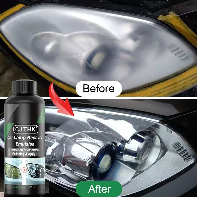 Car Headlight Restoration Polishing Kits Headlamp Scratch Remover Repair Cleaning Paste Remove Oxidation Headlight Polish Liquid