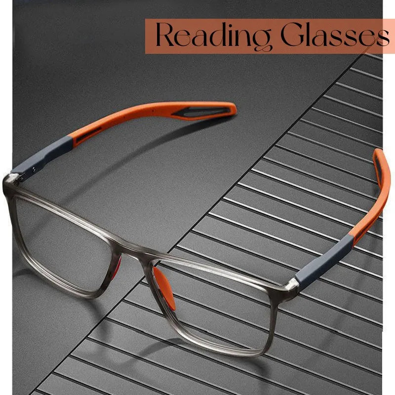 Gafas de lectura antiluz azul ultraligeras TR90, gafas deportivas para presbicia, gafas ópticas de visión de lejos para hombres y mujeres, dioptrías a + 4,0