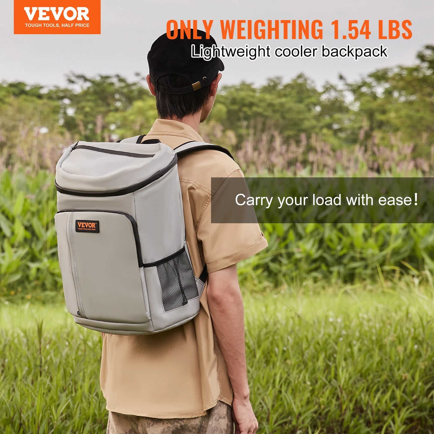 VEVOR 20L Refrigerator Bag Waterproof Cooler Backpack Large Capacity Thermal Isothermal Soft Insulated Cooler Bag for Outdoor