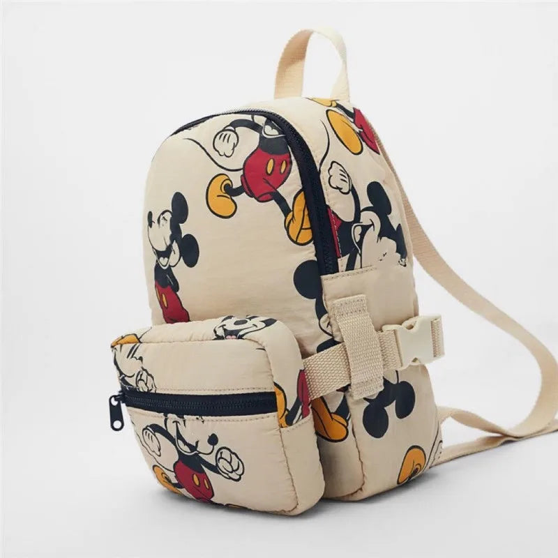 Disney-mochila escolar con estampado de Mickey Mouse para niños, morral ligero con estampado de Mickey Mouse