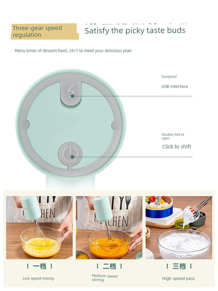 Máquina de cocina eléctrica inalámbrica Dragon's, licuadora, máquina multifunción, portátil, pequeña, para batir la crema, hornear, cargar, romper huevos