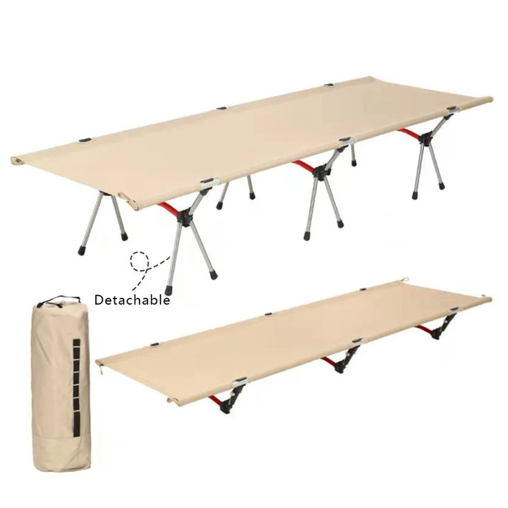 Portable Folding Bed Camping Bed Outdoor Travel Beach Bed High And Low Dual-use Tent Bed Hiking Lightweight Sleeping Bed