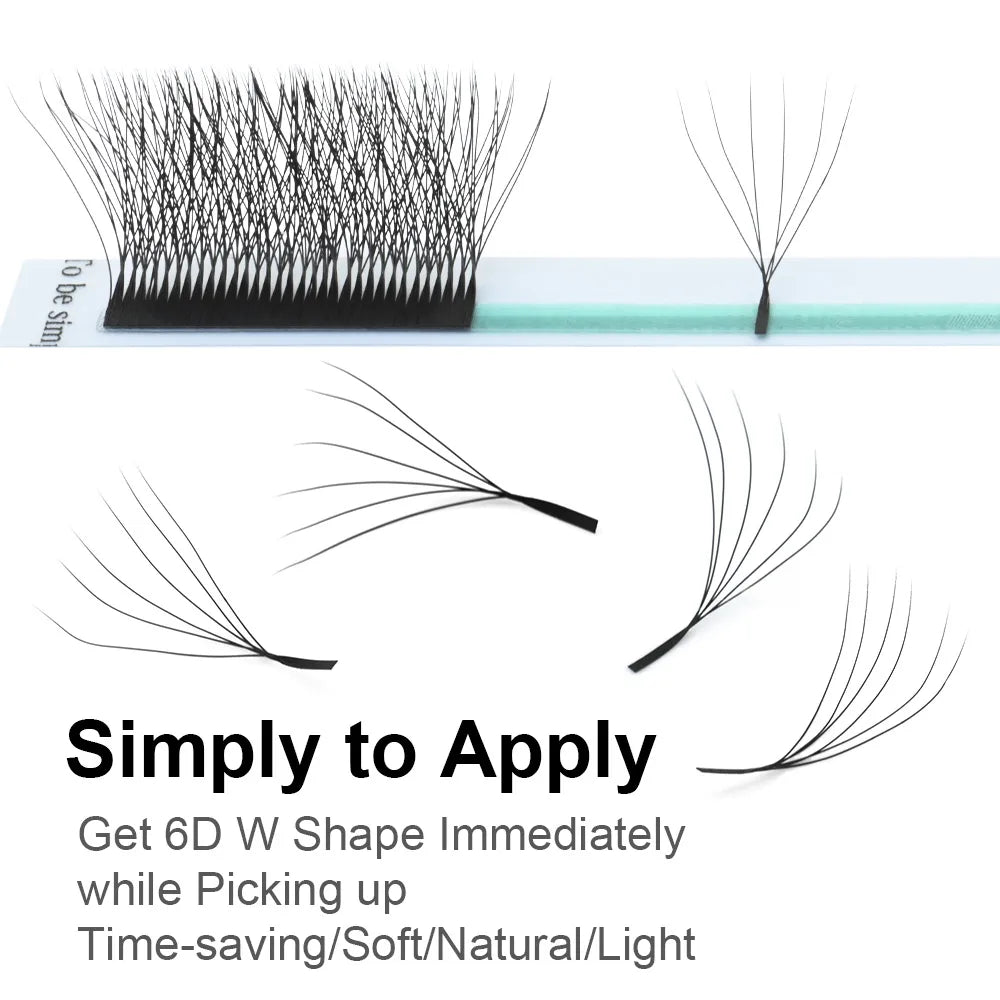 NAGARAKU floraison automatique W forme Bloom 3D 4D 5D 6D Extensions de cils en éventail préfabriqué lumière douce naturelle pleine Dense