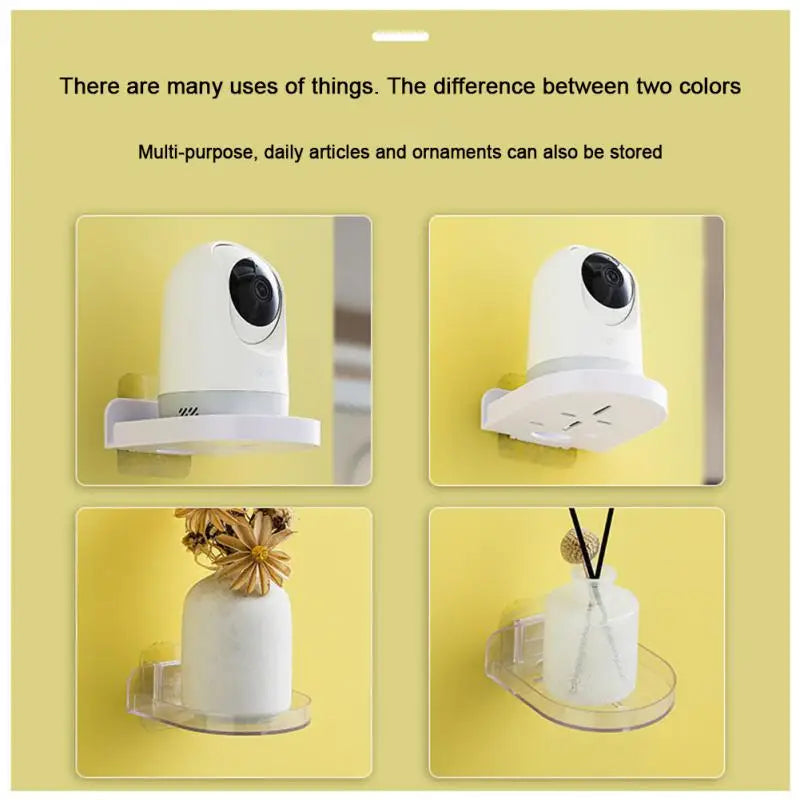 Wall Mount Floating Stand Shelf For Security Camera Mini Speaker Other Small Items In Home Bedroom Bathroom Kitchen Living Room