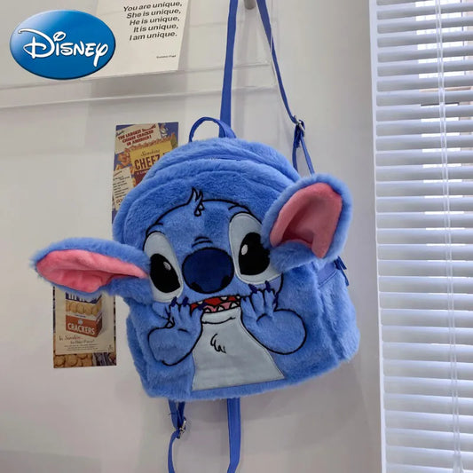 Disney point nouveau sac à dos en peluche dessin animé mode 3D Mini sac à dos pour femmes grande capacité mignon cartable pour enfants de haute qualité