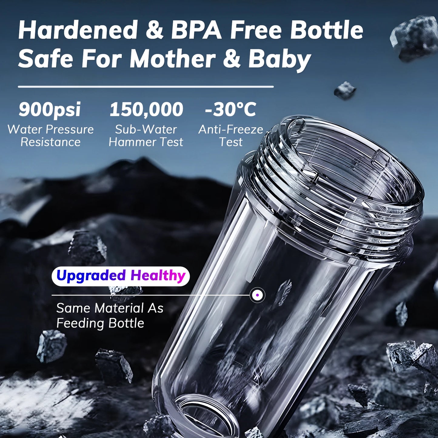 BriskSpring  Spin Down Sediment Water Filter Whole House Automatic Cleaning Backwash Pre filter  40μm Filtration Precision