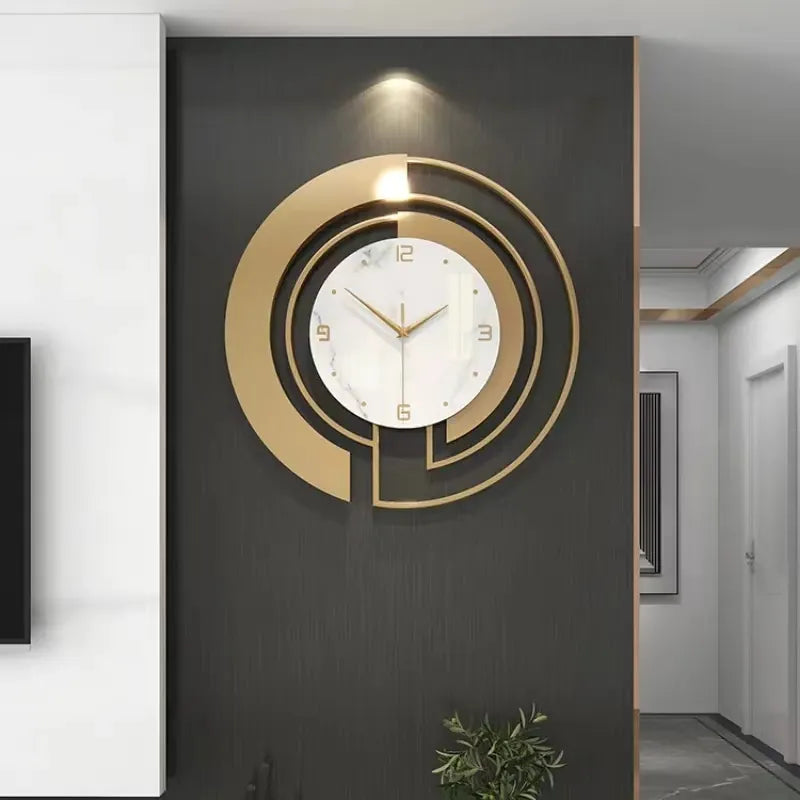 Silent Wall Clock Light Luxury Home and Decoration Household Modern Style Living Room Decor Clocks Art Decorative Fashion Design