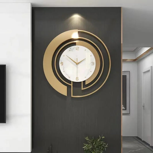 Reloj de pared silencioso Luz de lujo Hogar y decoración Hogar Estilo moderno Decoración para sala de estar Relojes Arte Diseño de moda decorativo