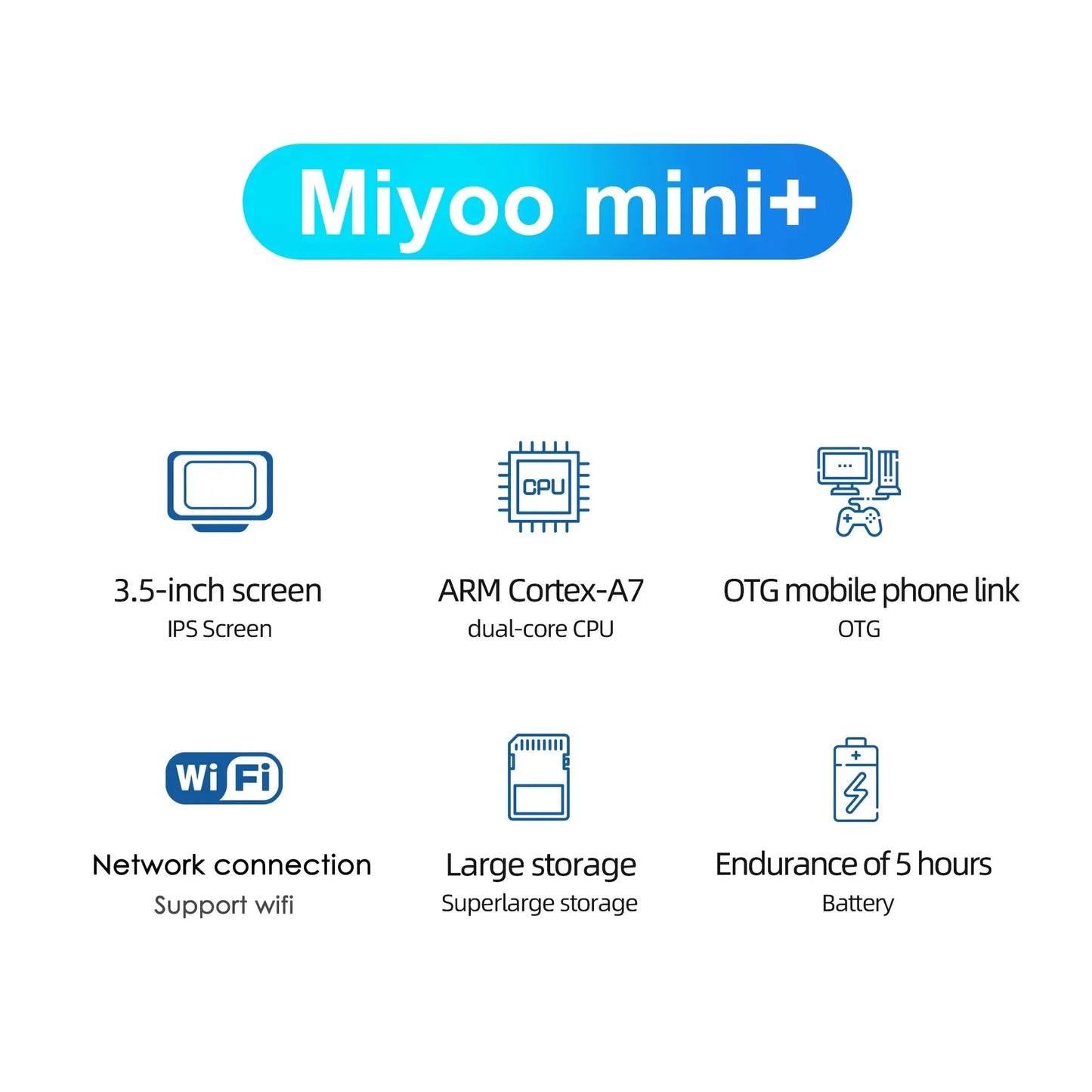 MIYOO Mini Plus-consola de juegos portátil Retro V2 Mini + pantalla IPS, consola de videojuegos clásica, sistema Linux, regalo para niños